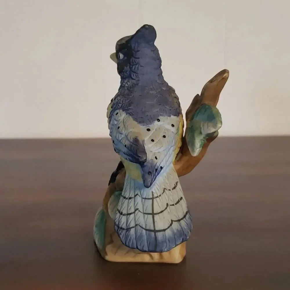 Vintage Hand Painted Bluejay Fine Porcelain Figurine
